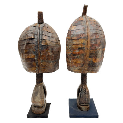 Pair of African Kota Reliquary Guardian Figures (Mbulu Ngulu)