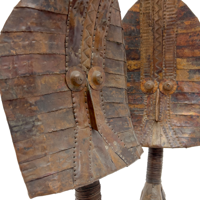 Pair of African Kota Reliquary Guardian Figures (Mbulu Ngulu)
