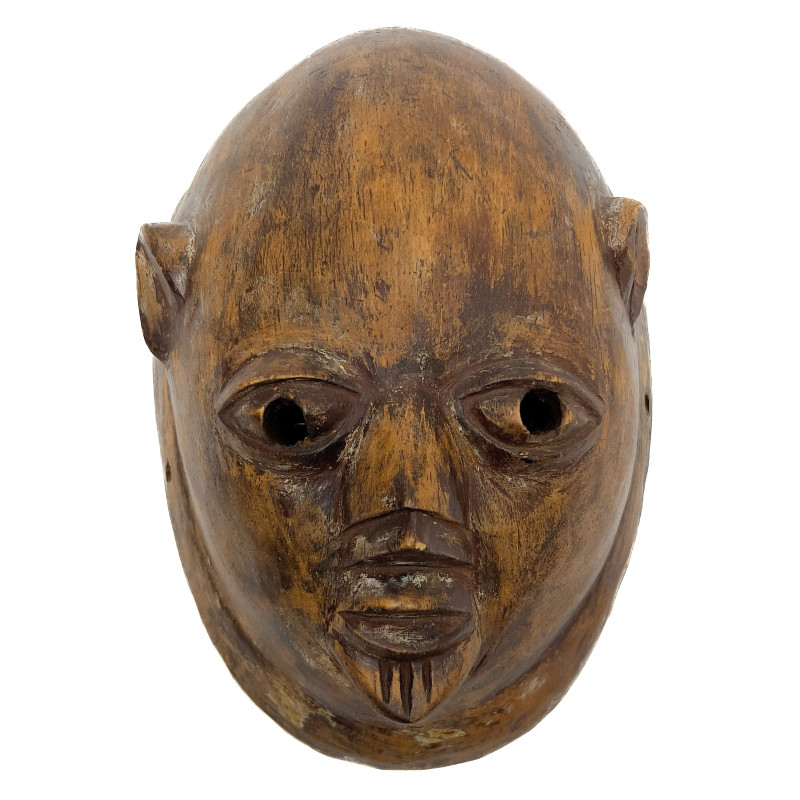 African Senufo Carved Wood Passport Mask, Ivory Coast