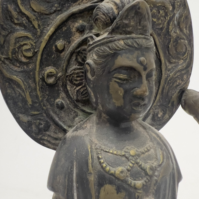 A Chinese Sino-Tibetan Style Bronze Figure of Guanyin