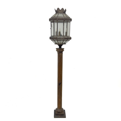 Image for Lot A Gothic Revival Pressed Steel Floor Lamp