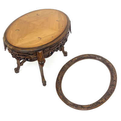 Louis XV Style Mahogany Tray Top Coffee Table