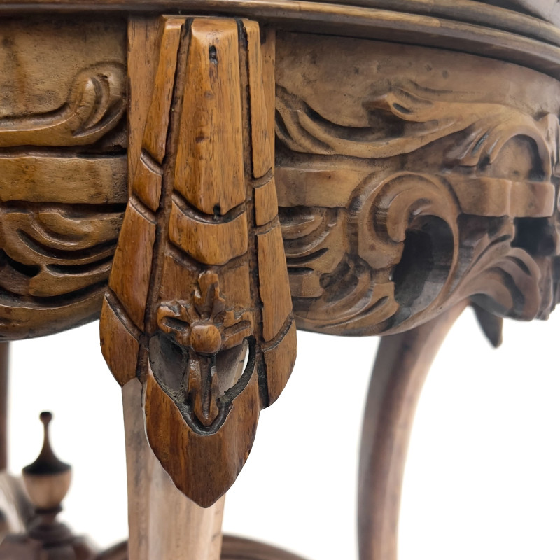 Louis XV Style Mahogany Tray Top Coffee Table