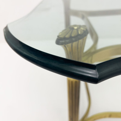 Hollywood Regency Brass-Plated Coffee Table