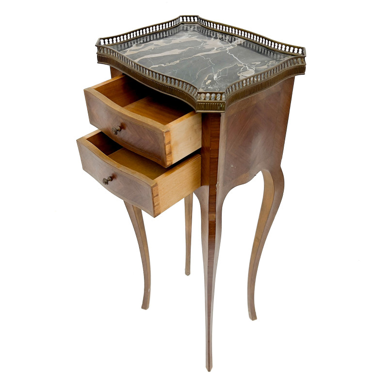 French Style Inlaid Mahogany and Kingwood Chiffonnière