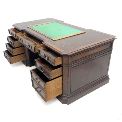 A Traditional Mahogany Partners Desk