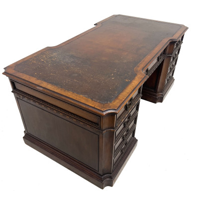 A Traditional Mahogany Partners Desk