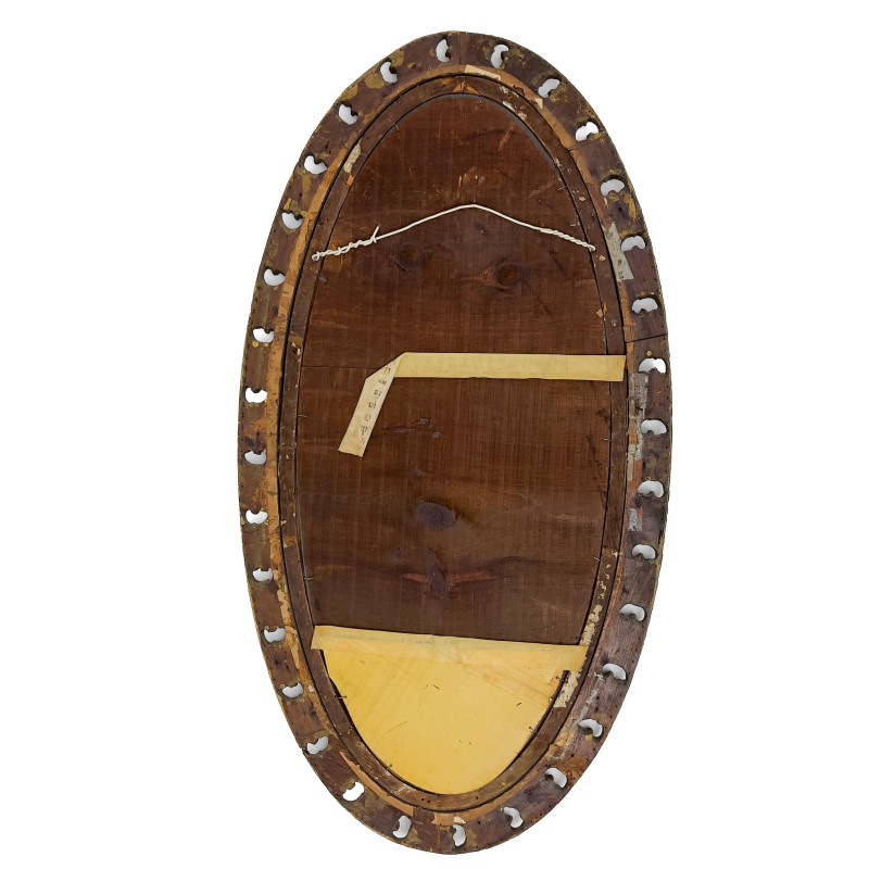 Louis XVI Style Giltwood Oval Wall Mirror