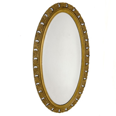 Image for Lot Louis XVI Style Giltwood Oval Wall Mirror