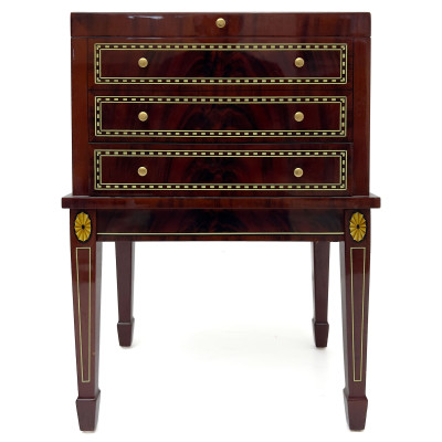 Sheraton Style Faux Bois Painted Humidor