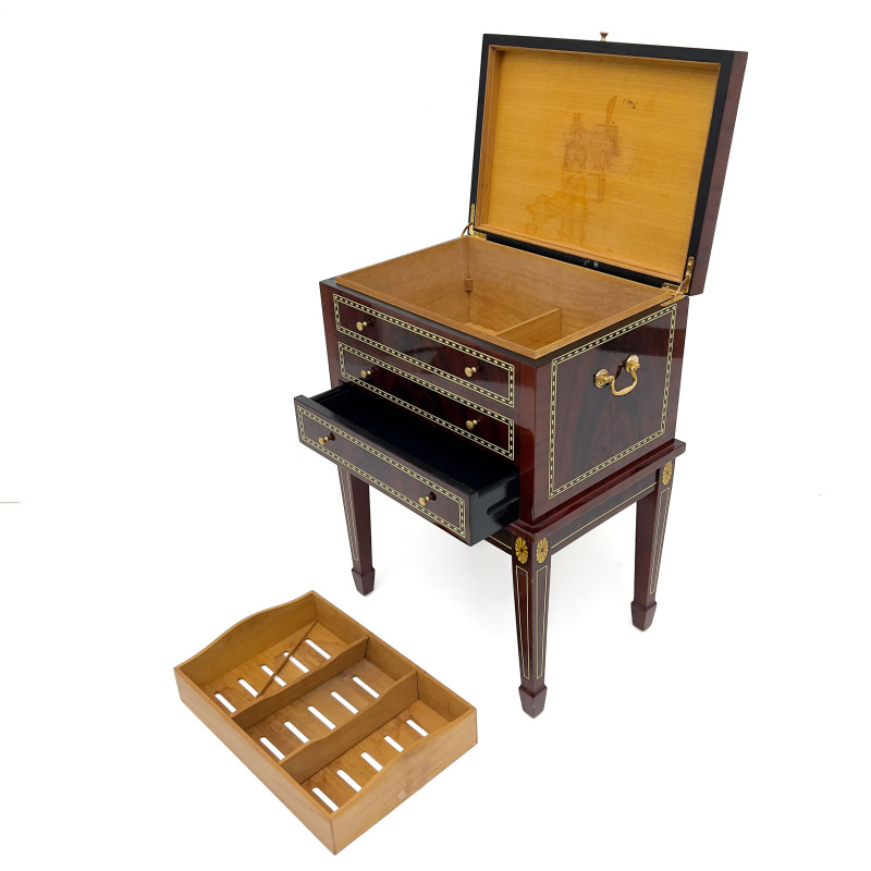 Sheraton Style Faux Bois Painted Humidor