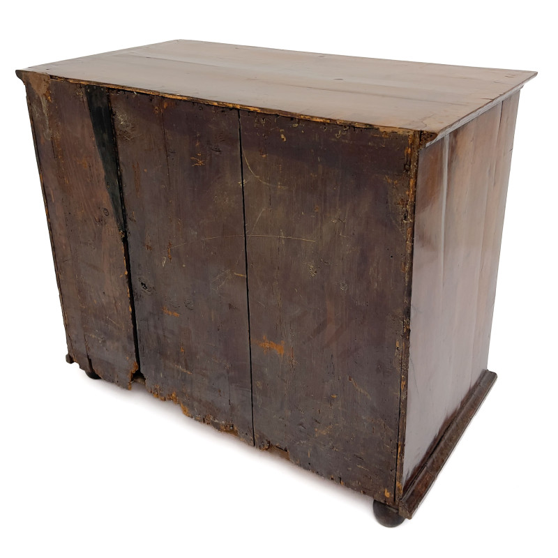 William and Mary Style Burl Walnut Small Chest of Drawers