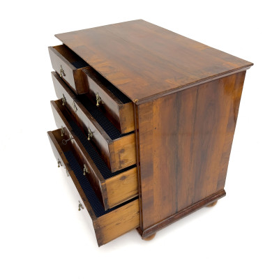 William and Mary Style Burl Walnut Chest of Drawers