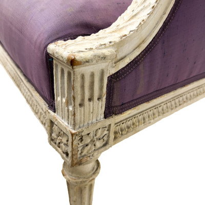 Louis XVI Style Painted Canapé, Ex Estate of Andy Warhol