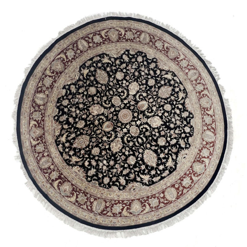Large Persian Tabriz Round Rug