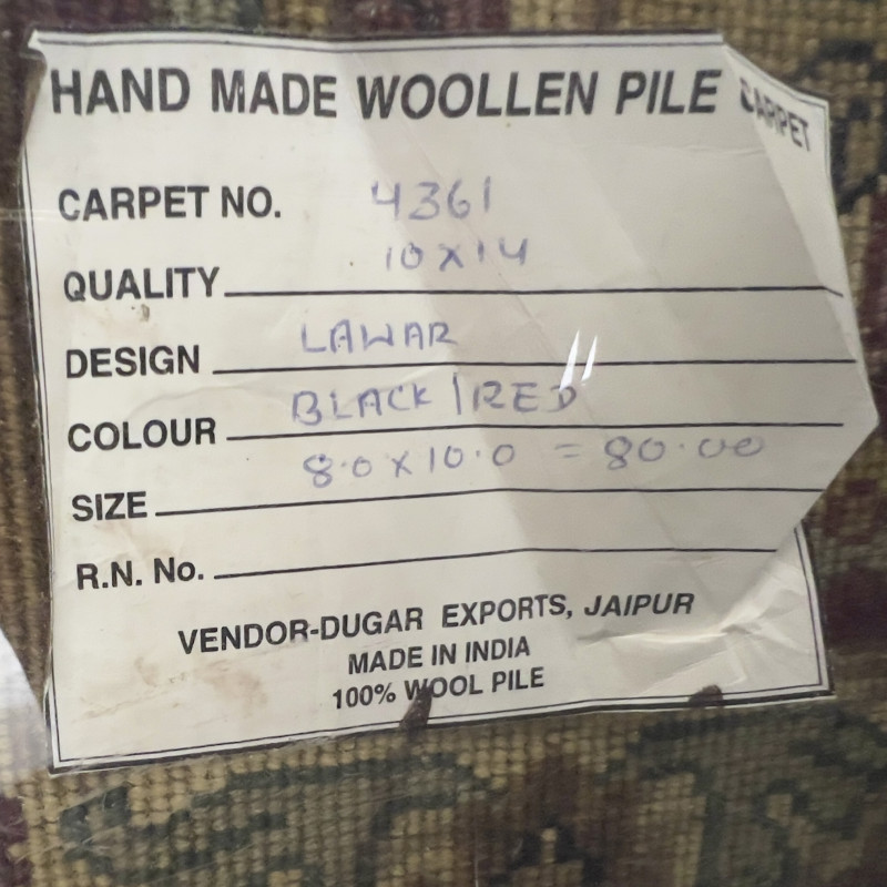 An Indian Hand-Knotted Woolen Pile Carpet