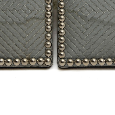 A Pair of Modern Six-Panel Upholstered Folding Screens